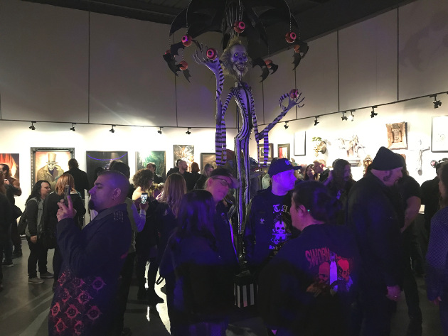 The main show room at Copro Gallery during the 2019 Conjoined vs. Grotesque art exhibit