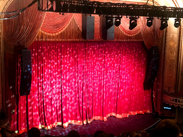 The Orpheum Theatre stage during intermission