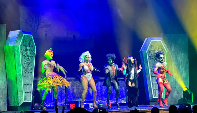 Dragula Titans cast (from left to right): Victoria Black, Koco Caine, Kendra Onixxx, Melissa Befierce, and Evah Destruction